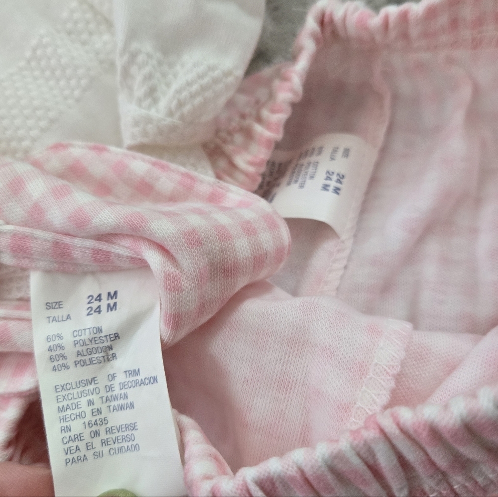 Vintage 1990s Pink and White Gingham Plaid 2 Piece Outfit Set NWT - Picture 2 of 8